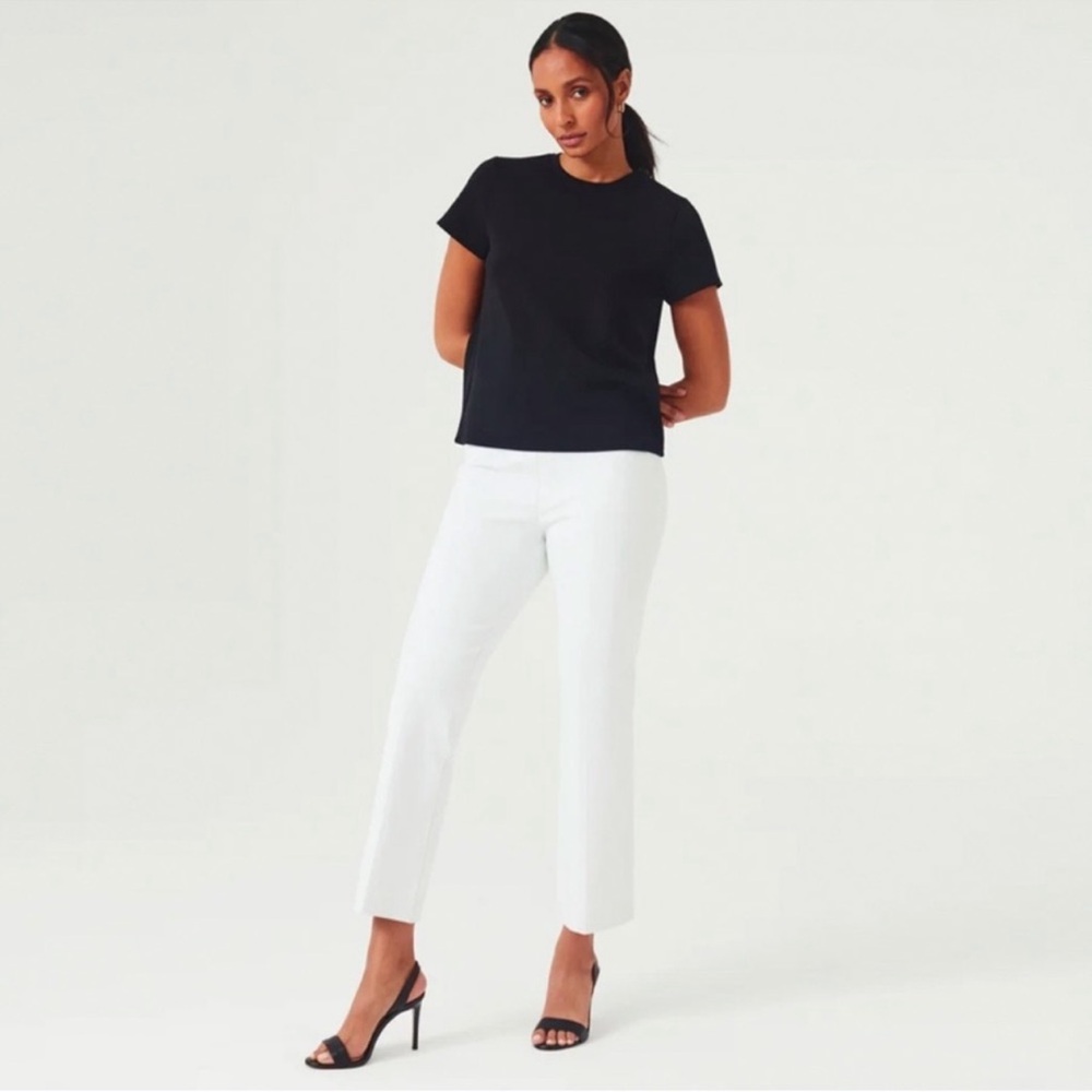 SPANX On the Go Kick Flare Pants Classic White Medium Tall Long